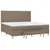 Produktbild 3 för Ramsäng med madrass taupe 200x200 cm tyg
