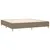 Produktbild 4 för Ramsäng med madrass taupe 200x200 cm tyg