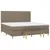 Produktbild 3 för Ramsäng med madrass taupe 200x200 cm tyg