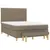 Produktbild 3 för Ramsäng med madrass taupe 140x200 cm tyg