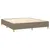 Produktbild 4 för Ramsäng med madrass taupe 180x200 cm tyg