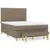 Produktbild 2 för Ramsäng med madrass taupe 140x190 cm tyg