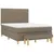 Produktbild 3 för Ramsäng med madrass taupe 140x190 cm tyg