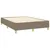 Produktbild 4 för Ramsäng med madrass taupe 140x190 cm tyg