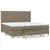 Produktbild 2 för Ramsäng med madrass taupe 200x200 cm tyg