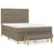 Produktbild 2 för Ramsäng med madrass taupe 140x190 cm tyg
