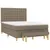 Produktbild 3 för Ramsäng med madrass taupe 140x200 cm tyg