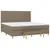 Produktbild 3 för Ramsäng med madrass taupe 200x200 cm tyg