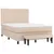 Produktbild 3 för Ramsäng med bäddmadrass cappuccino 140x190 cm konstläder