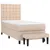 Produktbild 3 för Ramsäng med bäddmadrass cappuccino 90x190 cm konstläder