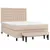 Produktbild 3 för Ramsäng med bäddmadrass cappuccino 140x190 cm konstläder