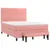 Produktbild 3 för Ramsäng med madrass rosa 140x190 cm sammet