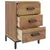 Produktbild 4 för Sängbord 2 st 40x30x55 cm massiv furu