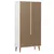 Produktbild 7 för Vitrinskåp MOLDE vit 90x35x175 cm massiv furu