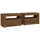 Sängbord 2 st med LED-belysning Brun ek 60x35x40 cm