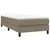 Produktbild 3 för Ramsäng med madrass taupe 90x200 cm tyg