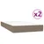 Produktbild 4 för Ramsäng med madrass taupe 200x200 cm tyg