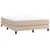 Produktbild 3 för Ramsäng med bäddmadrass cappuccino 140x190 cm konstläder