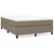 Produktbild 2 för Ramsäng med madrass taupe 140x190 cm tyg
