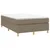 Produktbild 3 för Ramsäng med madrass taupe 120x200 cm tyg