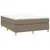 Produktbild 3 för Ramsäng med madrass taupe 140x190 cm tyg