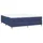 Ramsäng med madrass blå 160x200 cm tyg
