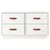 Produktbild 6 för Soffbord vit 80x80x45 cm massiv furu