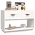 Produktbild 4 för Tv-bänk vit 90x40x60 cm massiv furu
