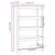 Produktbild 8 för Bokhylla honungsbrun 80x35x126 cm massiv furu