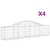Produktbild 2 för Gabion bågformad 4 st 200x30x40/60 cm galvaniserat järn