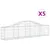 Produktbild 2 för Gabion bågformad 5 st 200x30x40/60 cm galvaniserat järn
