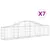 Produktbild 2 för Gabion bågformad 7 st 200x30x40/60 cm galvaniserat järn