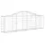 Produktbild 3 för Gabion bågformad 2 st 200x30x60/80 cm galvaniserat järn