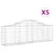 Produktbild 2 för Gabioner bågformade 5 st 200x30x60/80 cm galvaniserat järn