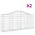 Produktbild 2 för Gabioner bågformade 2 st 200x30x80/100 cm galvaniserat järn