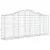 Produktbild 3 för Gabioner bågformade 2 st 200x30x80/100 cm galvaniserat järn