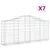Produktbild 2 för Gabioner bågformade 7 st 200x30x80/100 cm galvaniserat järn