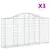 Produktbild 2 för Gabioner bågformade 3 st 200x30x100/120 cm galvaniserat järn