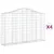 Produktbild 2 för Gabioner bågformade 4 st 200x30x120/140 cm galvaniserat järn