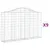 Produktbild 2 för Gabioner bågformade 9 st 200x30x120/140 cm galvaniserat järn