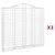 Produktbild 2 för Gabioner bågformade 3 st 200x30x180/200 cm galvaniserat järn