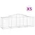 Produktbild 2 för Gabioner bågformade 5 st 200x50x60/80 cm galvaniserat järn