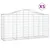 Produktbild 2 för Gabioner bågformade 5 st 200x50x100/120 cm galvaniserat järn
