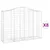 Produktbild 2 för Gabioner bågformade 8 st 200x50x140/160 cm galvaniserat järn