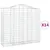 Produktbild 2 för Gabioner bågformade 14 st 200x50x180/200 cm galvaniserat järn