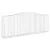 Produktbild 3 för Gabioner bågformade 6 st 400x50x140/160 cm galvaniserat järn