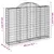 Produktbild 6 för Gabioner bågformade 12 st 200x30x140/160 cm galvaniserat järn
