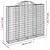 Produktbild 6 för Gabion bågformad 9 st 200x30x160/180 cm galvaniserat järn