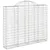 Produktbild 3 för Gabioner bågformade 10 st 200x30x160/180 cm galvaniserat järn