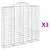 Produktbild 2 för Gabioner bågformade 3 st 200x30x180/200 cm galvaniserat järn